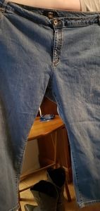 Ellos medium wash straight leg jeans, size 32